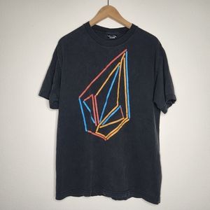 Volcom stone mens large black short sleeve logo graphic shirt